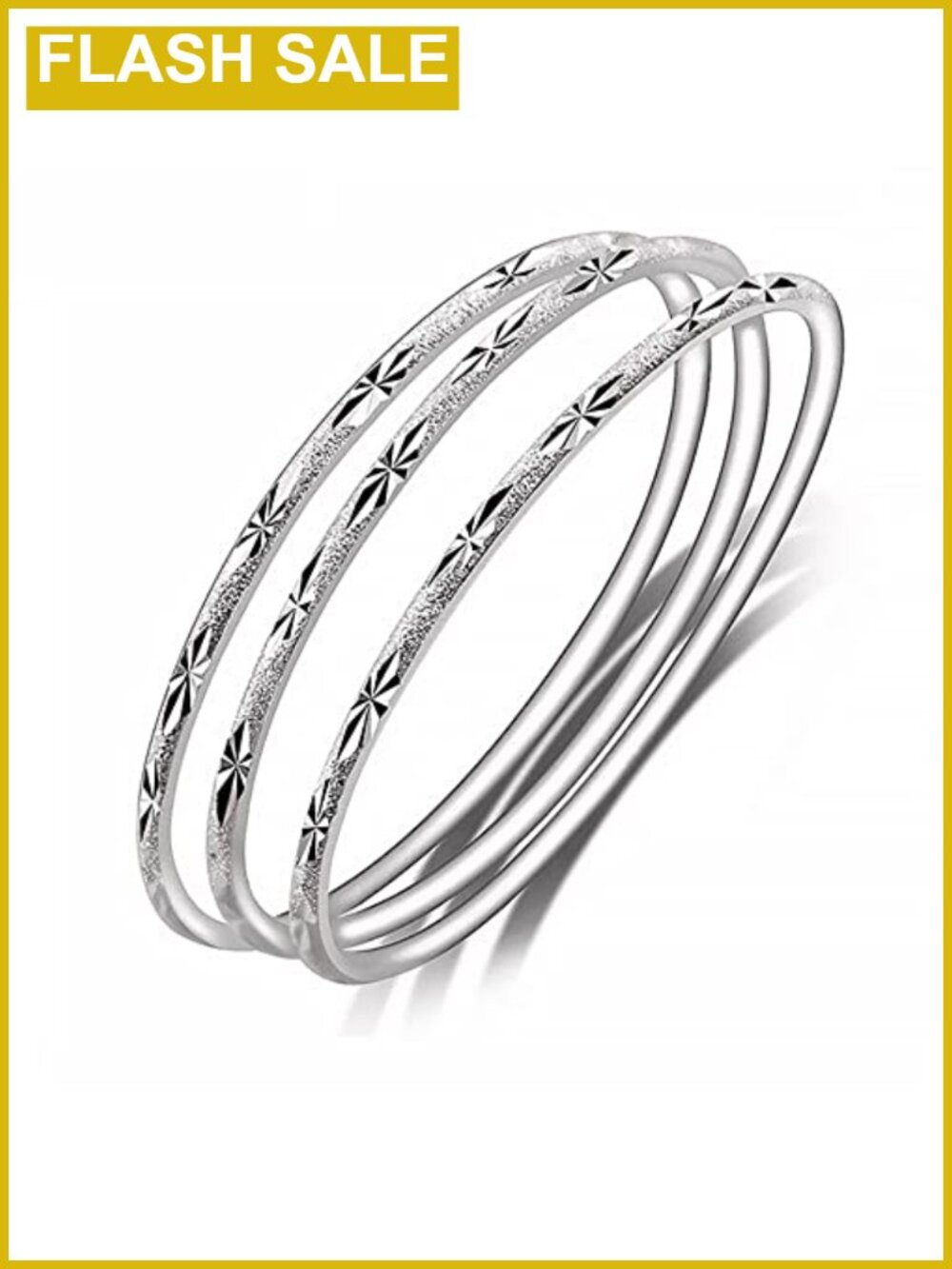 Silver Plated Adjustable Cuff Bangle Bracelet for Women Simple Fashion Jewelry